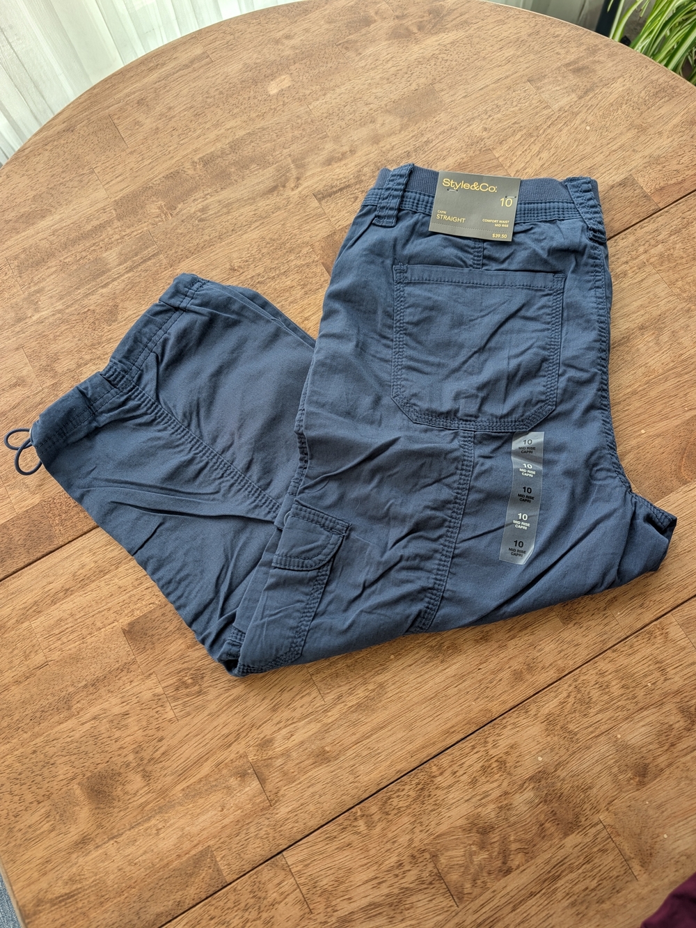 Style & Co. Navy Blue Women’s Straight Cargo Capris